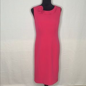 Kasper Sleeveless Ruffle Neck Sheath Dress Size 6